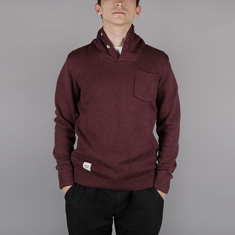 мужской бордовый свитер Wemoto Flip C202-BurgundyMelange - цена, описание, фото 1